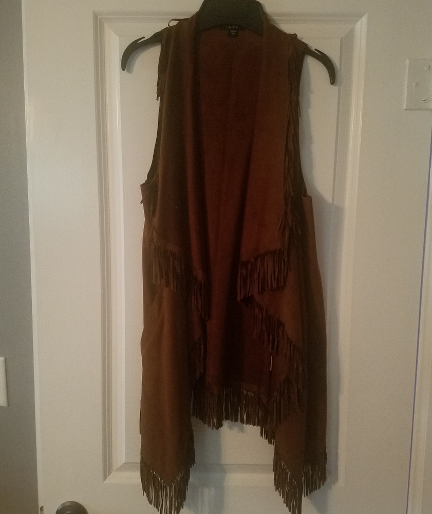 TCEC faux suede vest